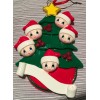 Christmas Tree with 5 Santas